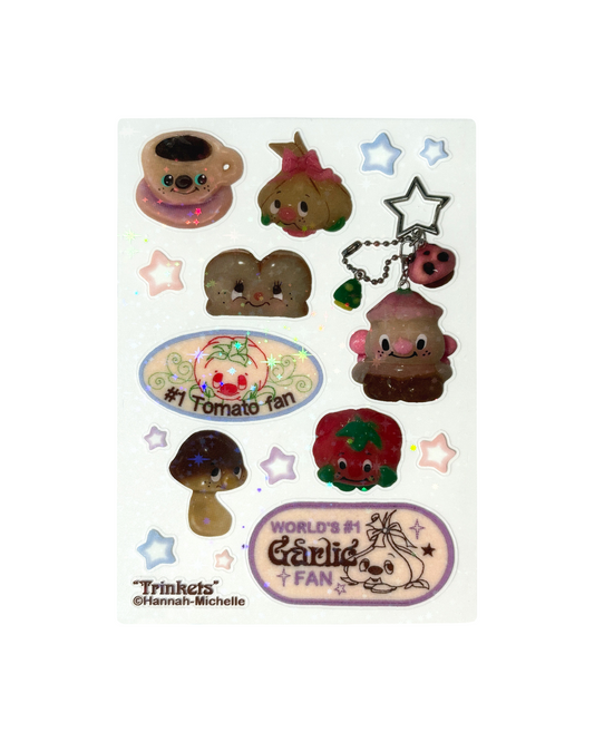 Trinkets Transparent Star Effect Sticker Sheet