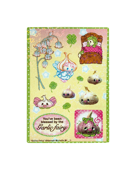 Garlic Fairy Holo Hearts Sticker Sheet