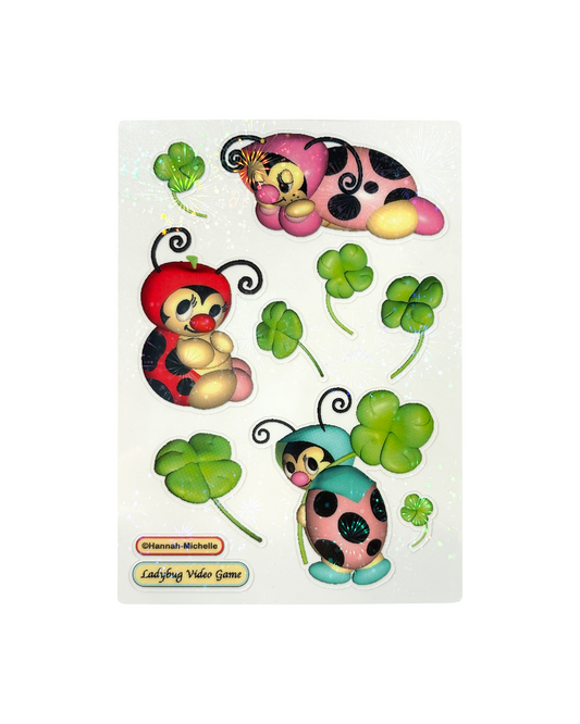 Ladybug Video Game Transparent Firework Effect Sticker Sheet