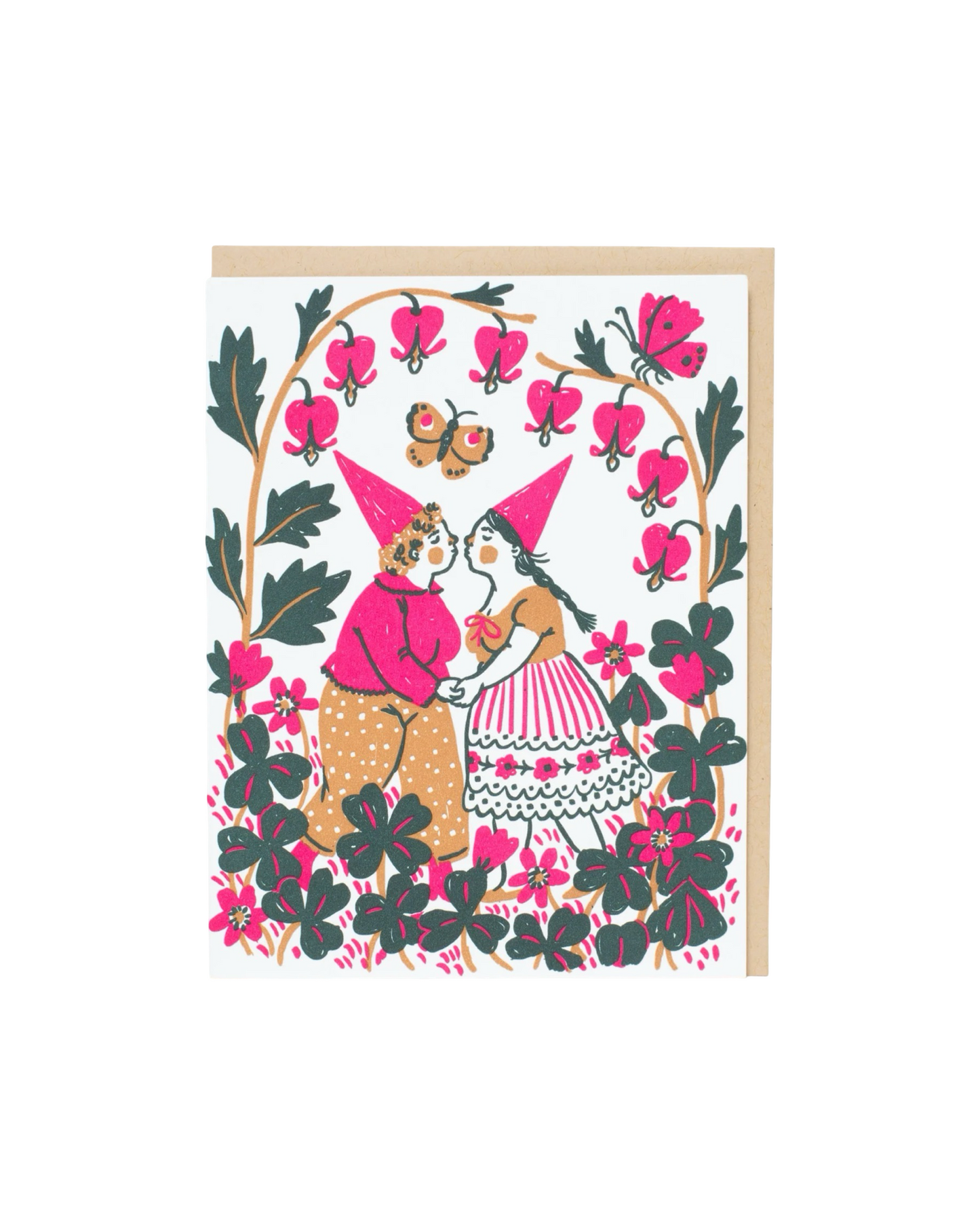 Kissing Gnomes Card