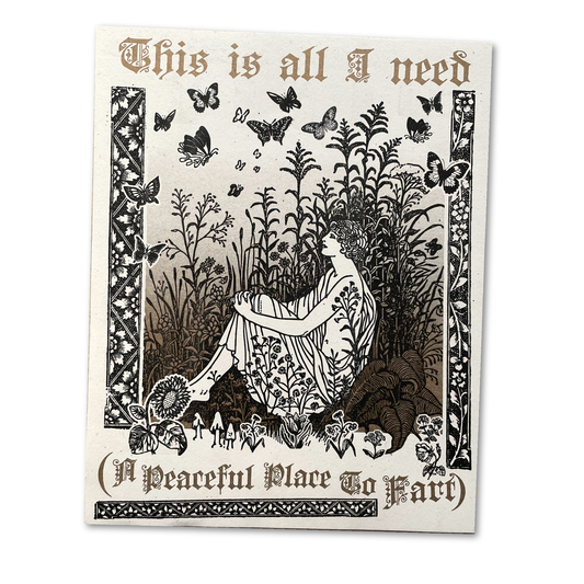 "Peaceful Place To Fart" poster