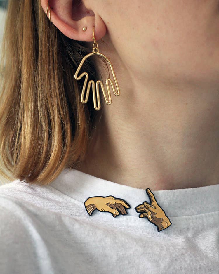 The Creation of Adam (Set of 2) • Enamel Pins