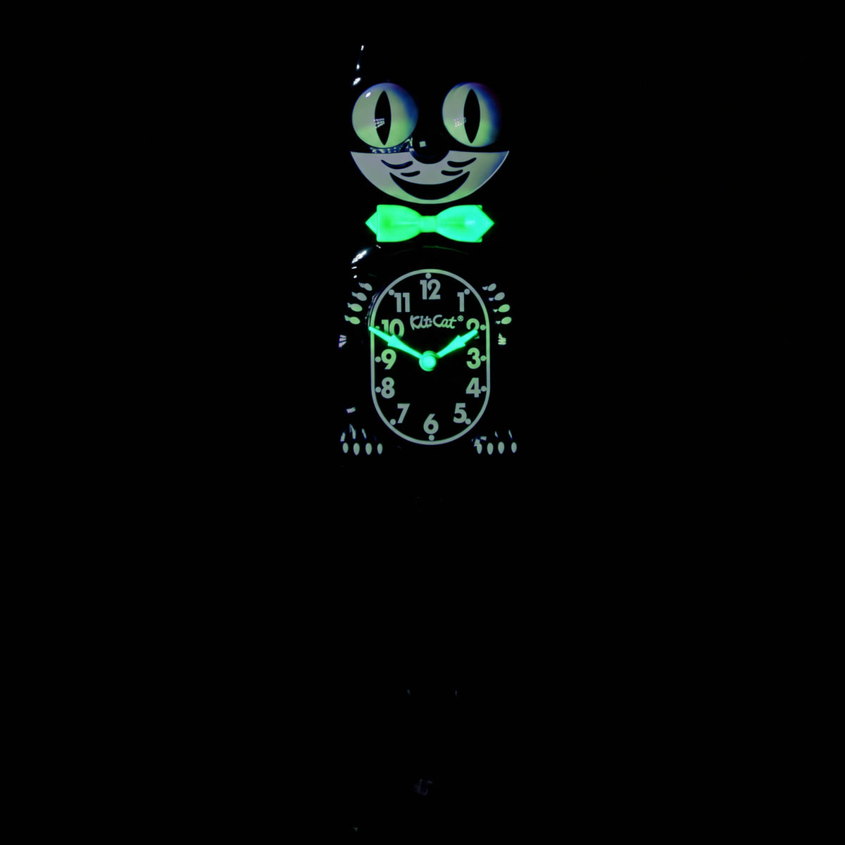Classic Black Glow-In-The-Dark Kit-Cat Klock