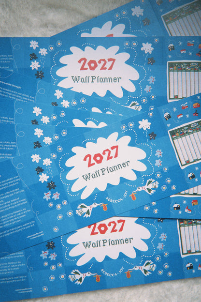 2027 Illustrated Folk Art Wall Planner