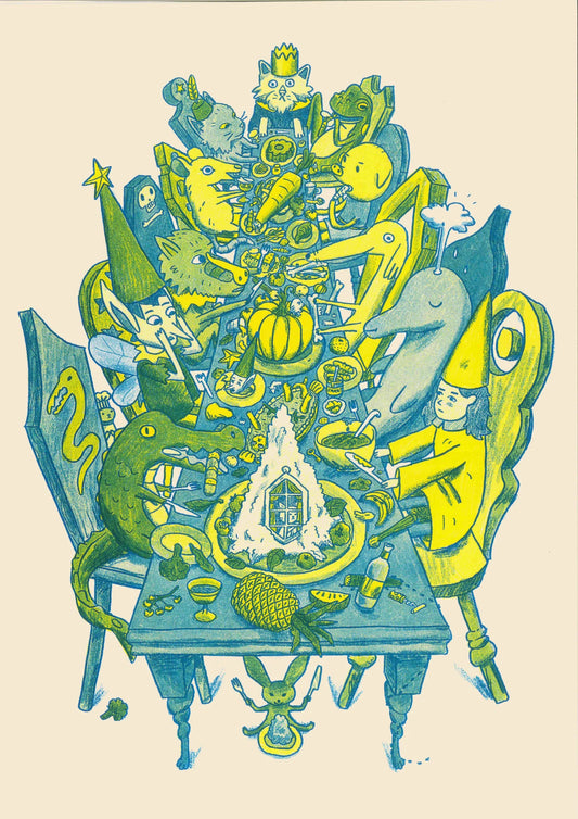 Banquet A4 Risograph Print