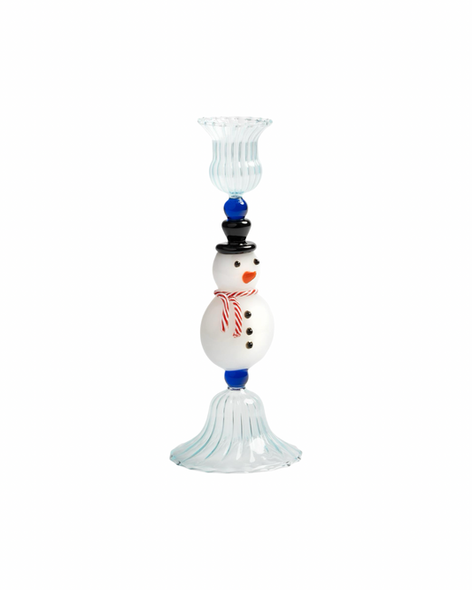Merry Snowman Candle Holder