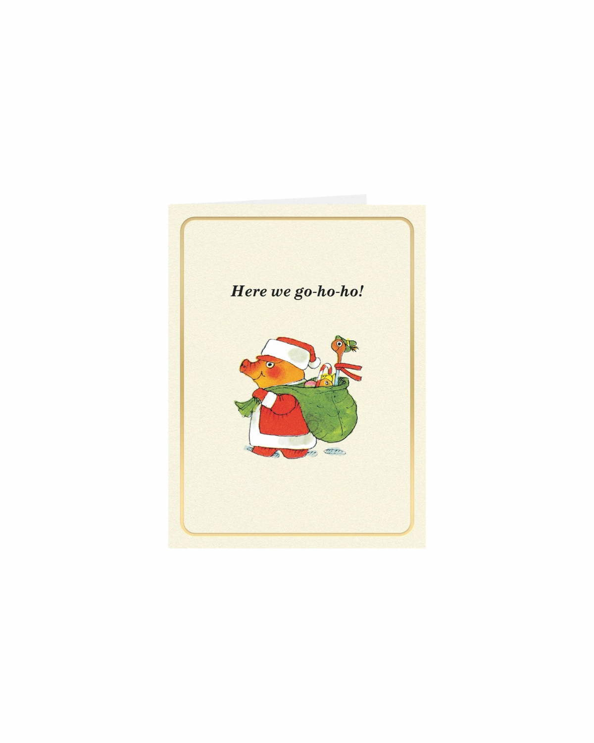 Here We Go-Ho-Ho! Richard Scarry Mini Christmas Card