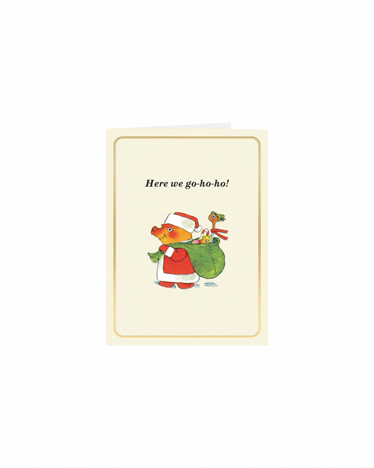 Here We Go-Ho-Ho! Richard Scarry Mini Christmas Card
