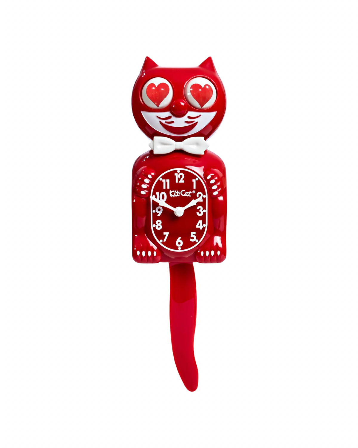 Classic Red Kit-Cat Klock - Heart Eyes Edition