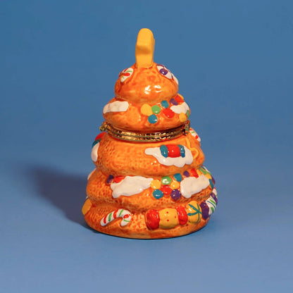 Gingerbread Christmas Tree Trinket Box