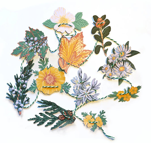 Native Plants Mini Paper Garland 