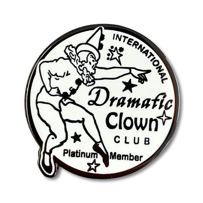 Dramatic Clown Enamel Pin