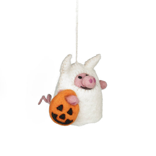 Boo! Pig Felt Decoration