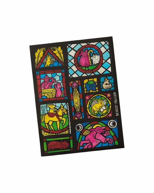 Gentle Thrills Stained Glass Sticker Sheet