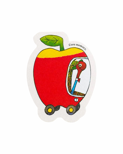 Lowly Worm Apple Car Die-cut Card