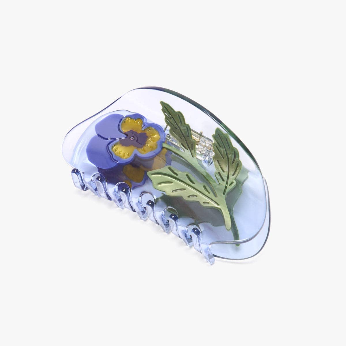 Violet Pansy Hair Claw
