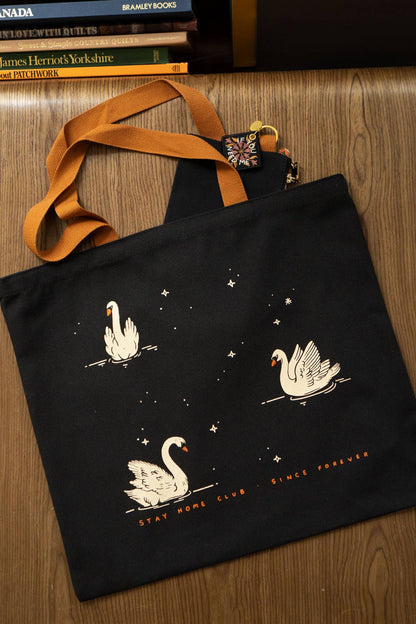 Night Swans Tote Bag
