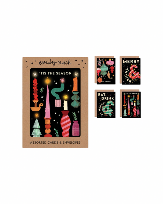 Christmas Lights - Box of 8 Assorted Cards