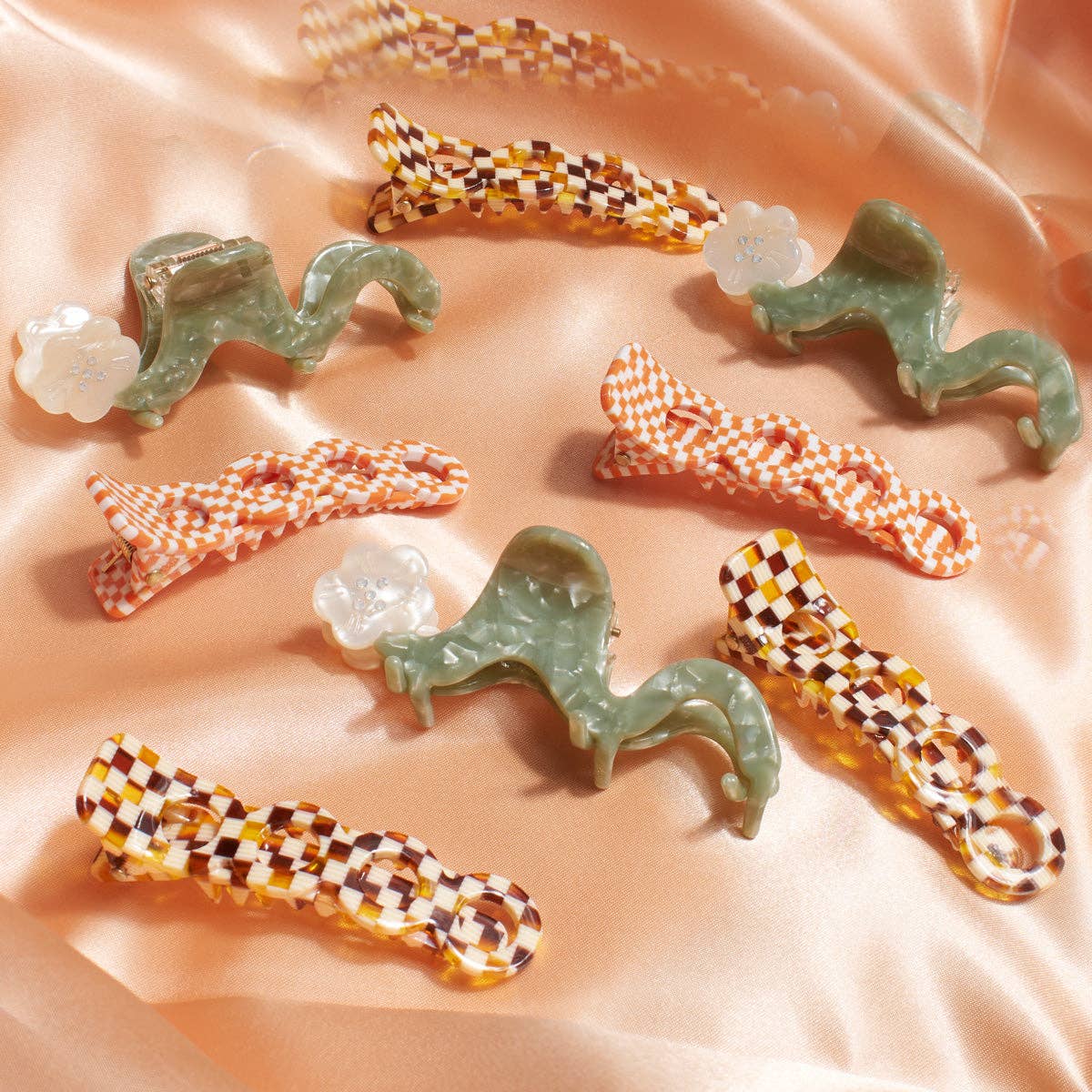 White Orange Blossom Flower Hair Claw