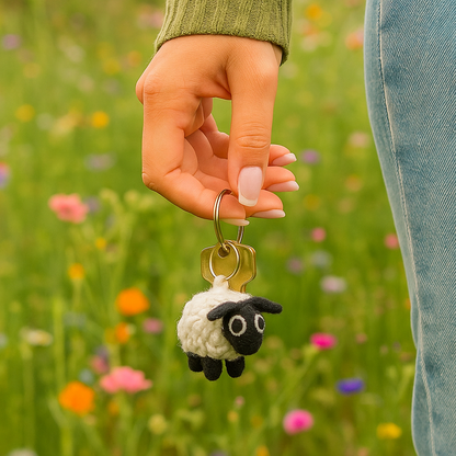 Sheep Felt Keyring