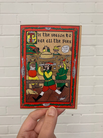Season To Eat Pies Christmas Card