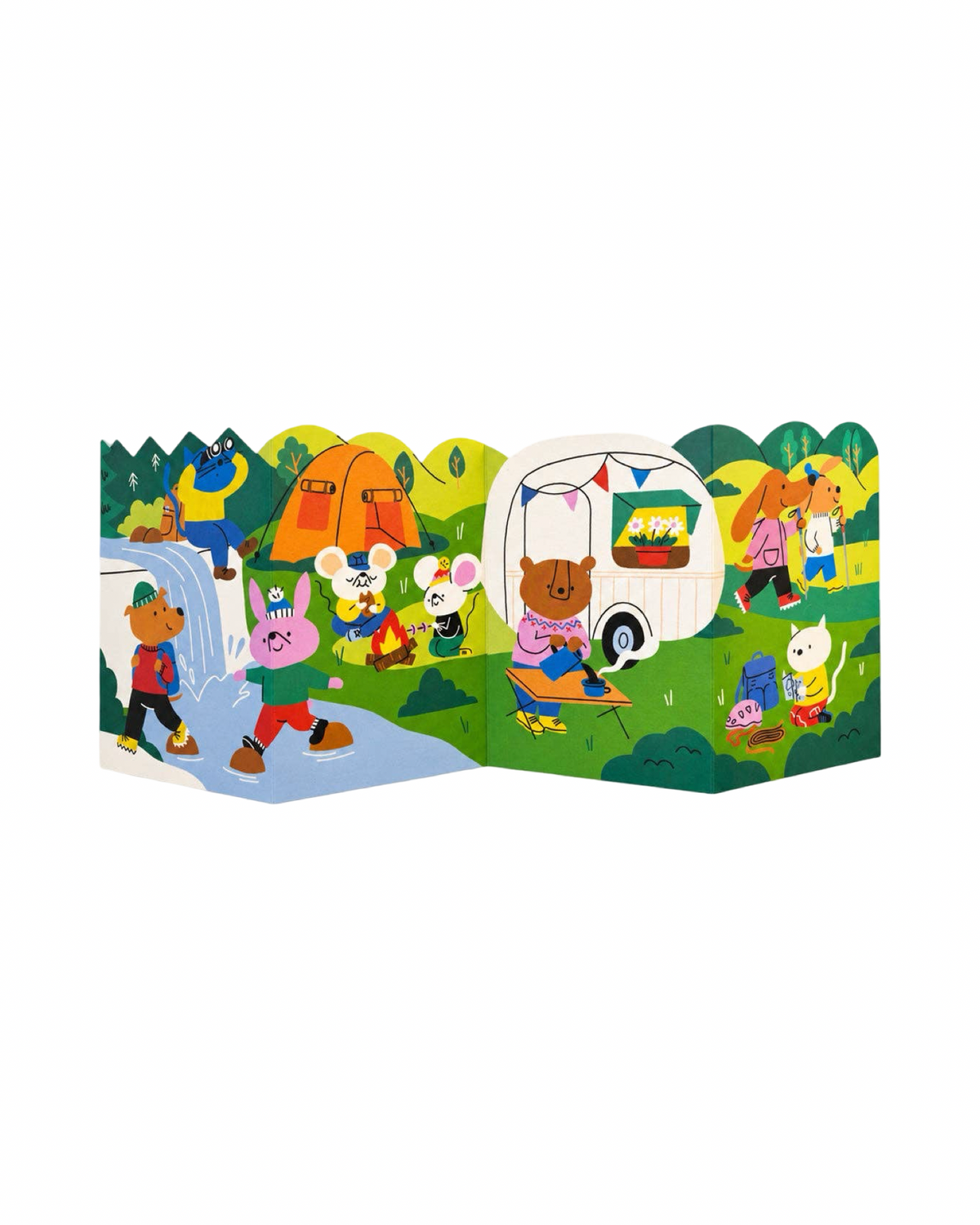 Hiking Concertina Card