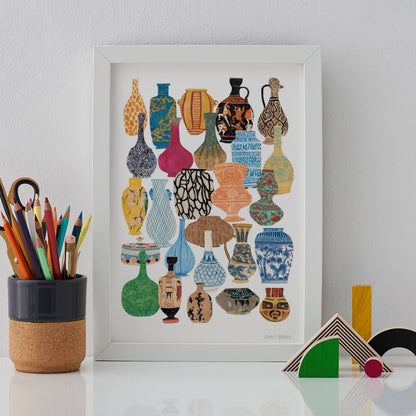 Vases and Ceramics A3 Print
