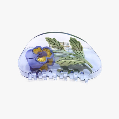 Violet Pansy Hair Claw