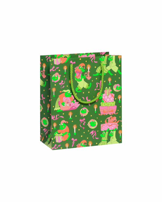Frog Christmas Gift Bag : Medium