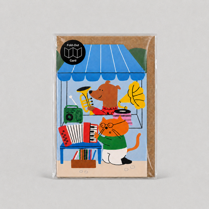 Gardening Allotment Big Concertina Card by Isa Pirracas