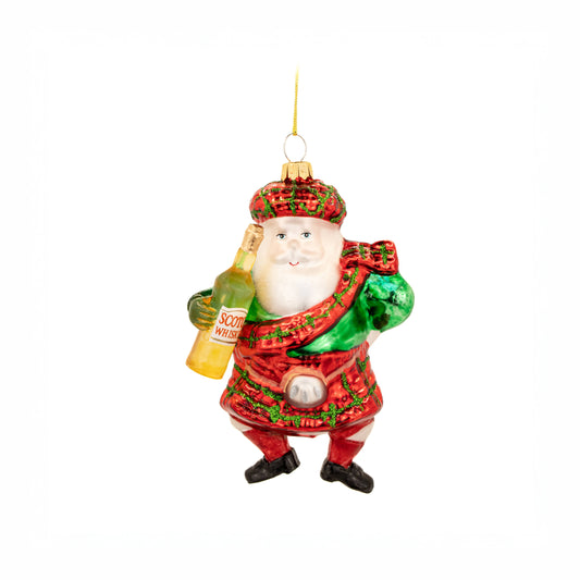 Scottish Santa Shaped Bauble