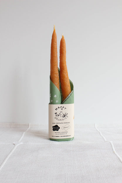 Carrot Beeswax Candles