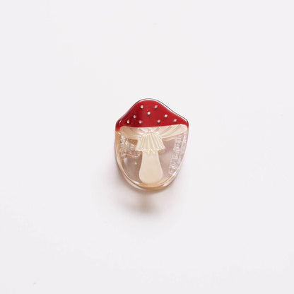 Red Magic Mushroom Mini Hair Clip