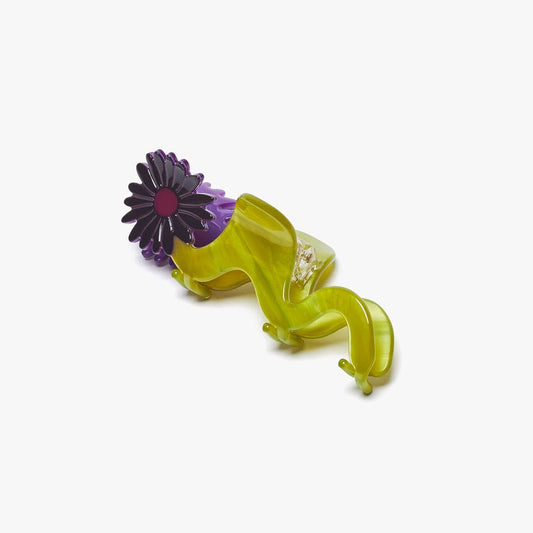 Dark Purple Flower Power Daisy Hair Claw