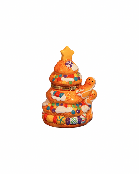 Gingerbread Christmas Tree Trinket Box