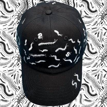 67 Centipedes Dad Hat-  Black/White