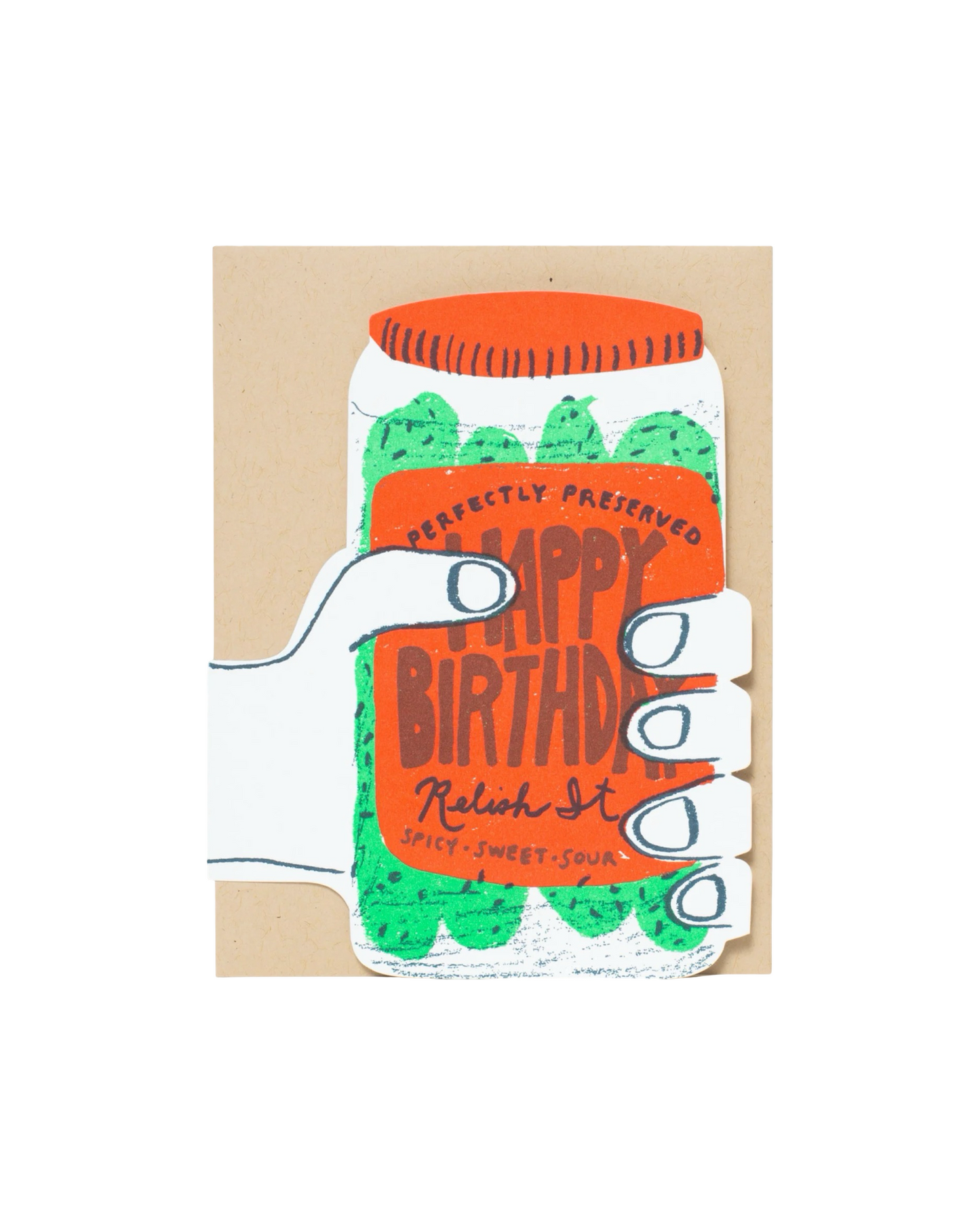 Pickle Birthday Die-cut Card