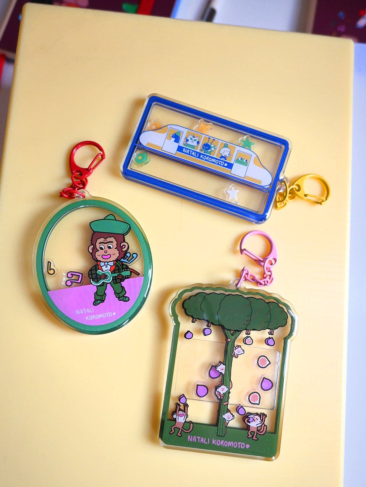 "Rock & Roll Monkey" Shaker Keychain