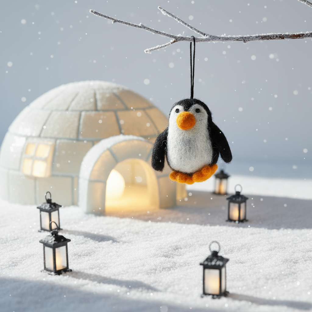 Baby Penguin Felt Decoration