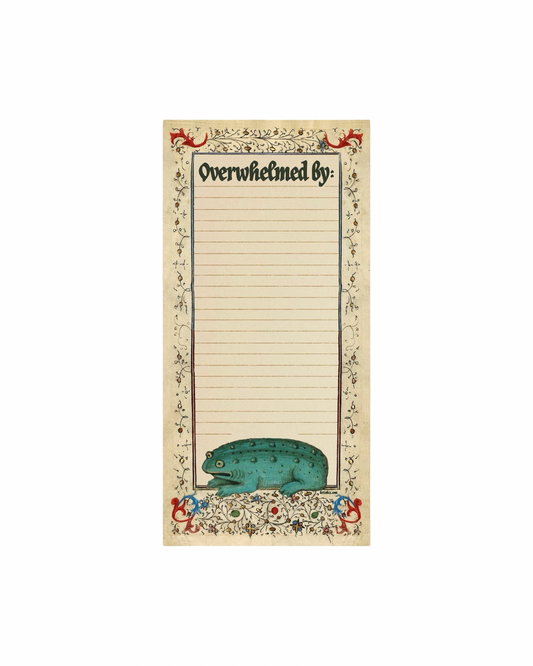 Overwhelmed Medieval Frog Notepad