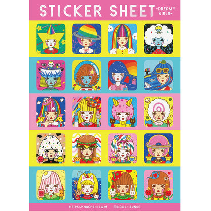 Dreamy Girls Sticker Sheet