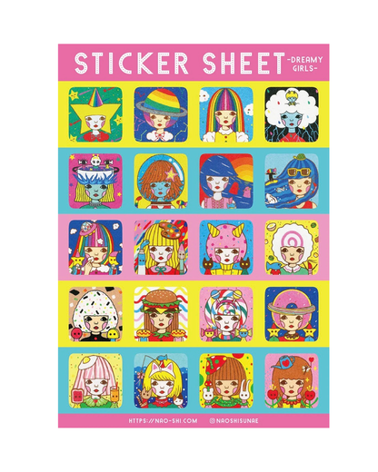 Dreamy Girls Sticker Sheet