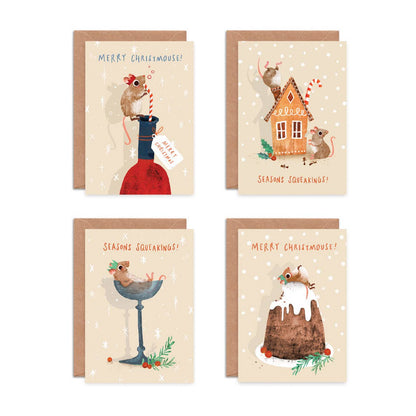 Christmas Mice - Box of 8 Assorted Cards