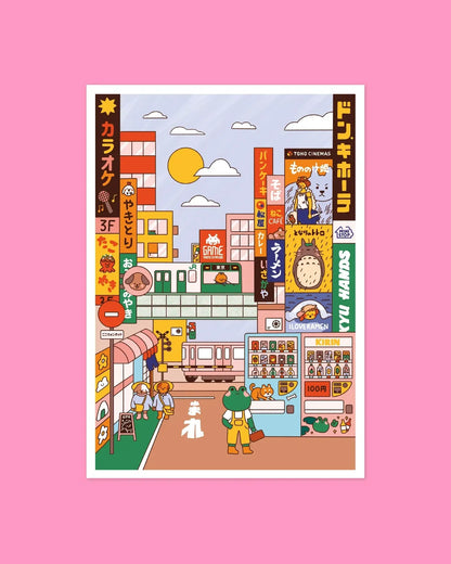 Day in Tokyo A4 print