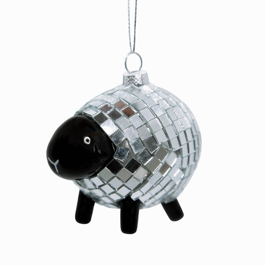 Disco Sheep Mirror Bauble
