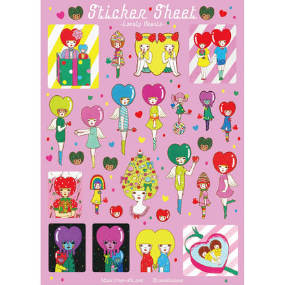 Lovely Hearts Sticker Sheet