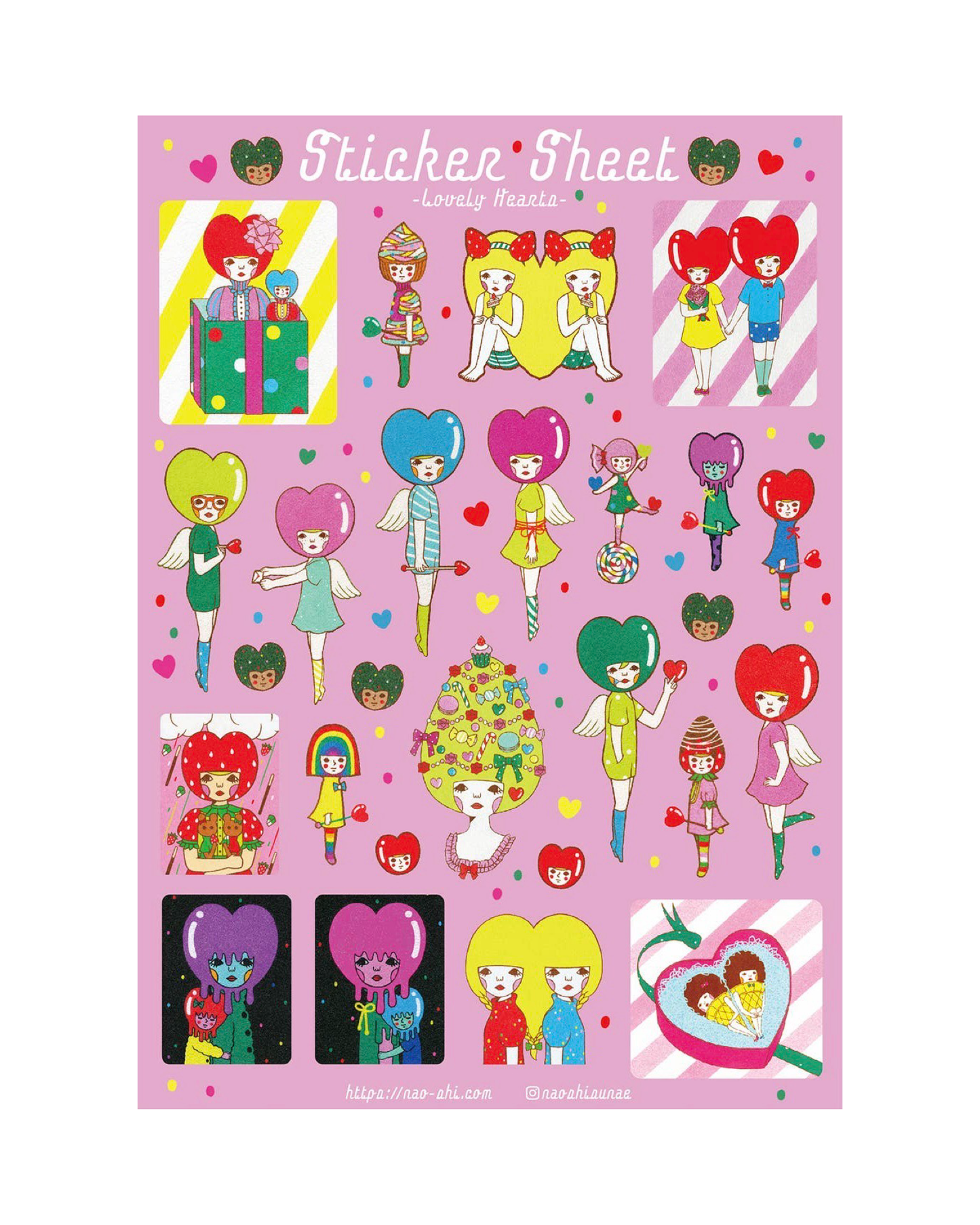 Lovely Hearts Sticker Sheet
