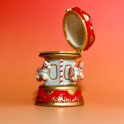 Carousel Hand Painted Trinket Box