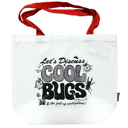 "Let's Discuss Cool Bugs" Tote Bag: Red