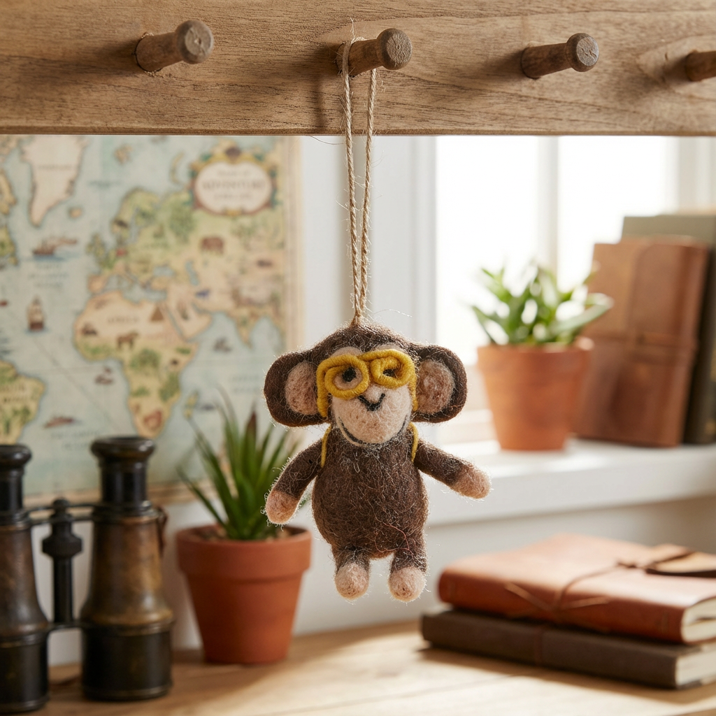 Bongo the Monkey Felt Decoration
